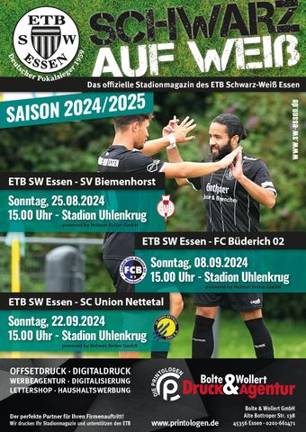 Schwarz auf Weiß Saison 2024/25 Ausgabe 1